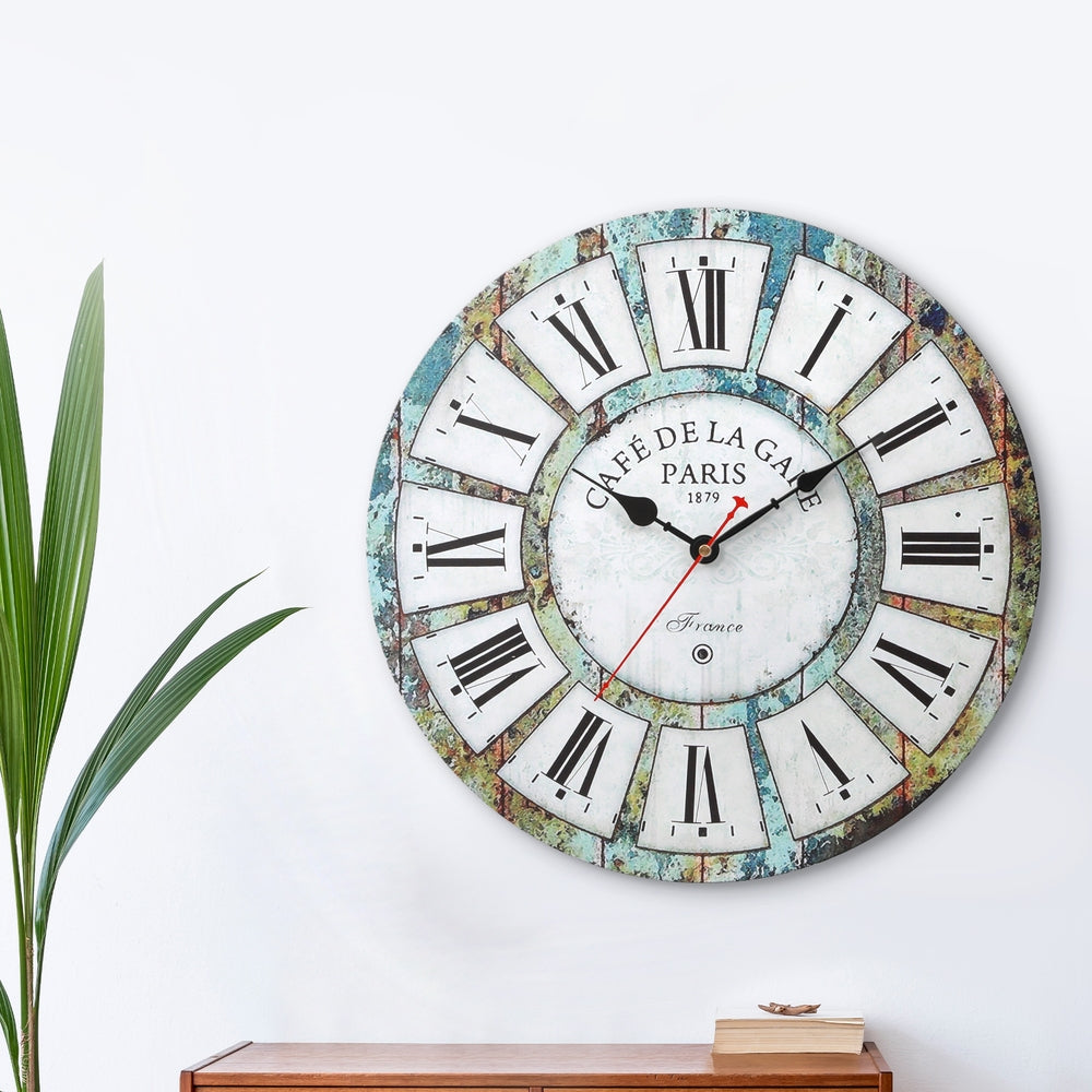 40Cm - 40CM Wall Clock Rustic Design