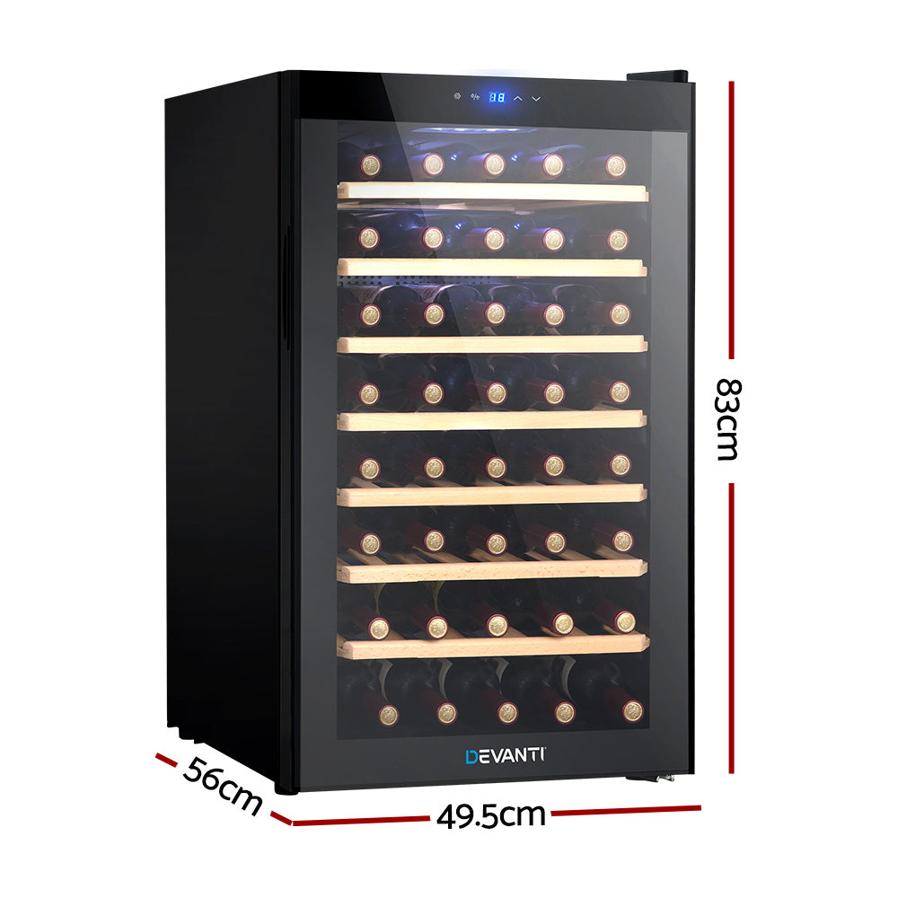 Wine Fridge Cooler 51-Bottle Capacity with Temperature Control