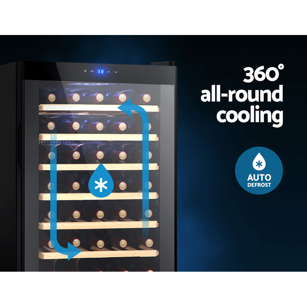 Wine Fridge Cooler 51-Bottle Capacity with Temperature Control
