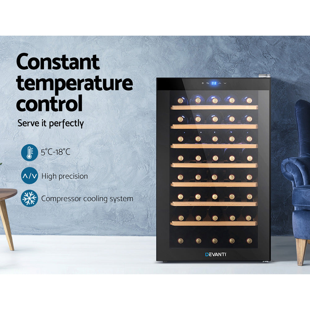 Wine Fridge Cooler 51-Bottle Capacity with Temperature Control