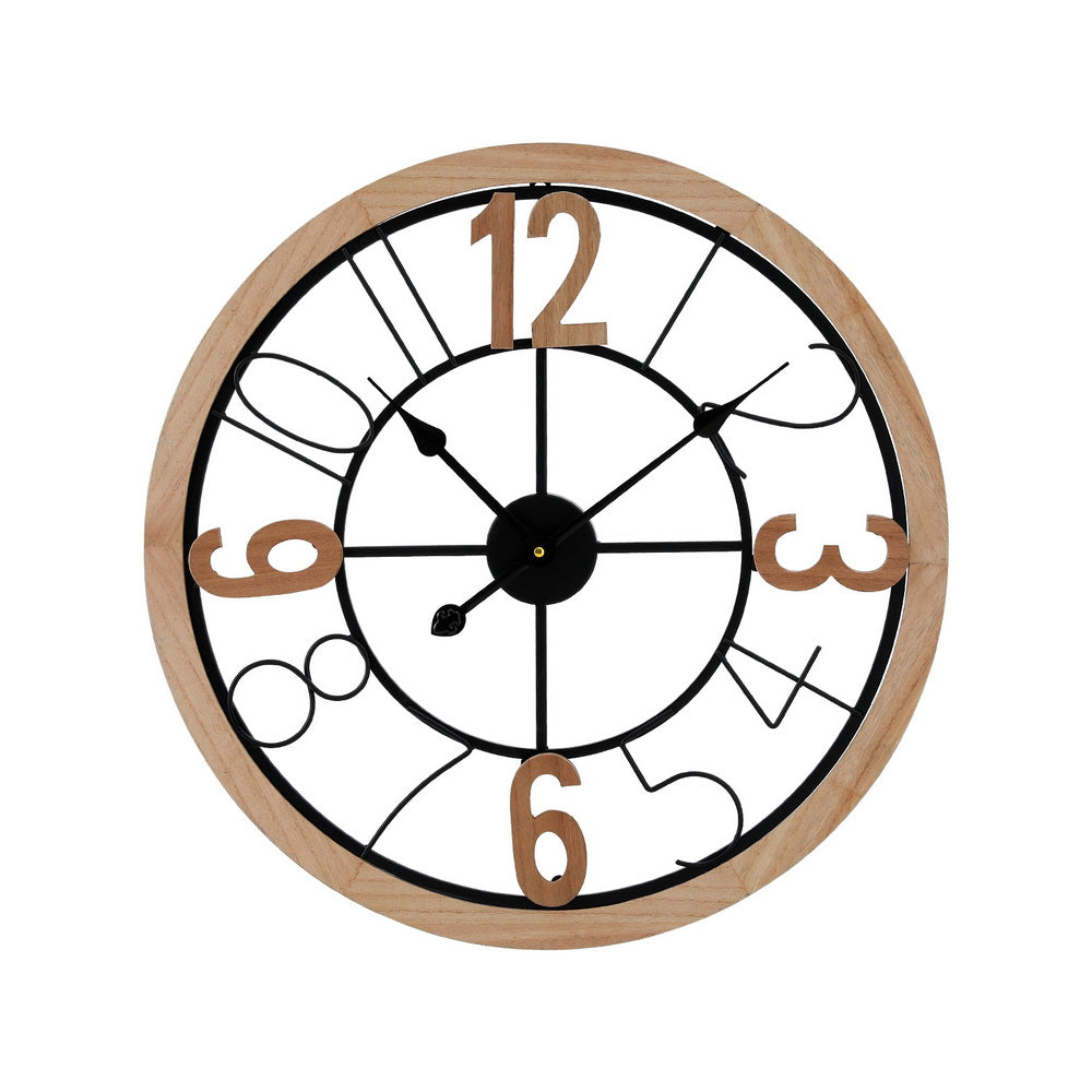 Wooden finish - 60CM Wall Clock Wooden