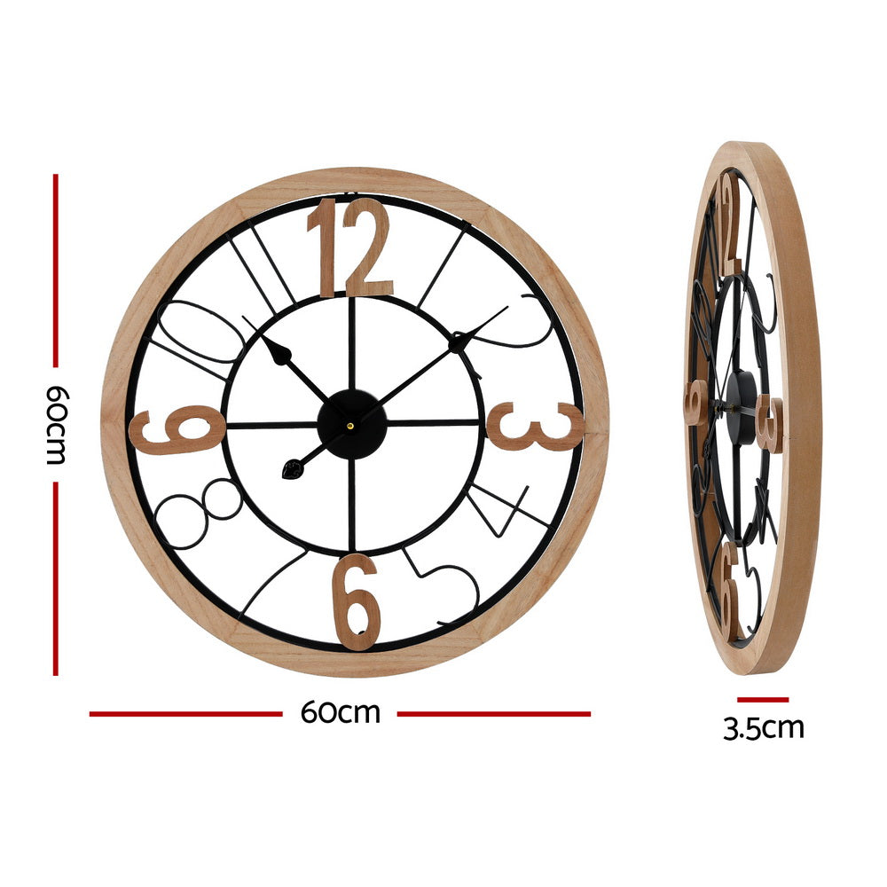 60CM Wall Clock Wooden | Clocks
