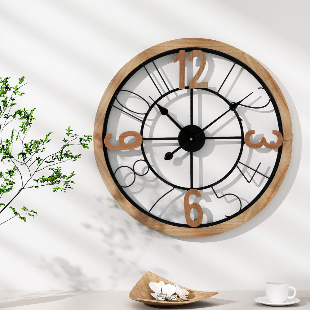 Clocks - 60CM Wall Clock Wooden