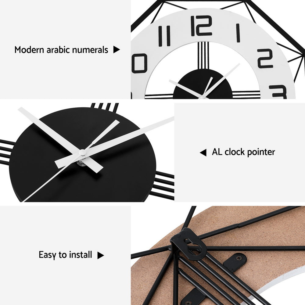 60CM Wall Clock Wooden, Wooden finish