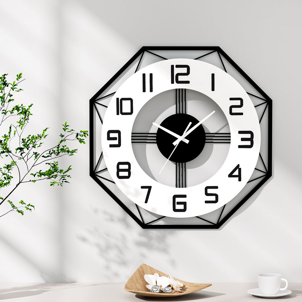 60CM Wall Clock Wooden with Clocks