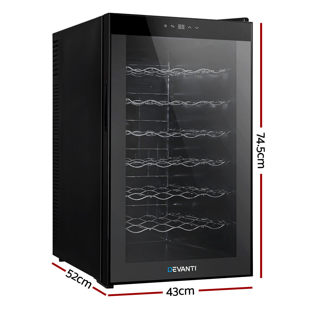 28 Bottle Wine Fridge Cooler Compact Temperature Controlled Storage Cabinet