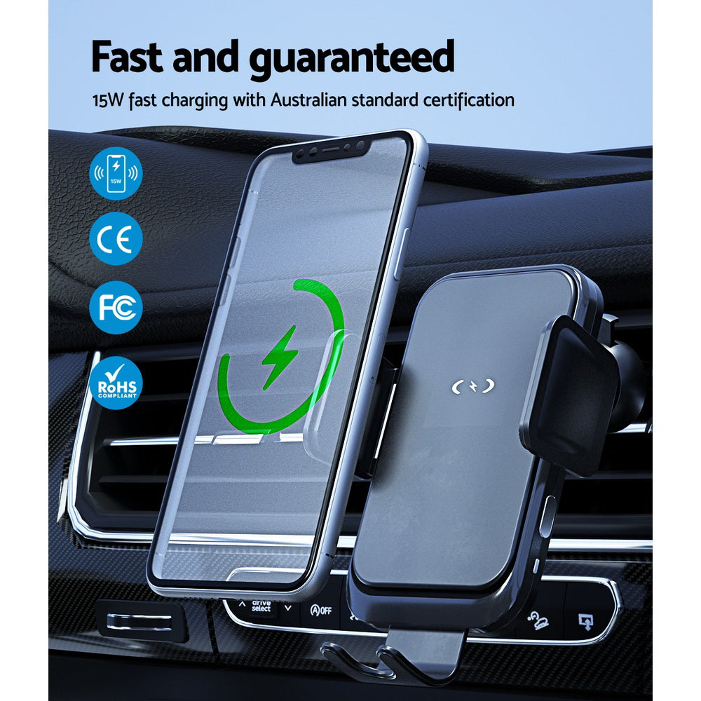 Wireless Car Charger Fast Charging Car Mount Vent Suction Cup