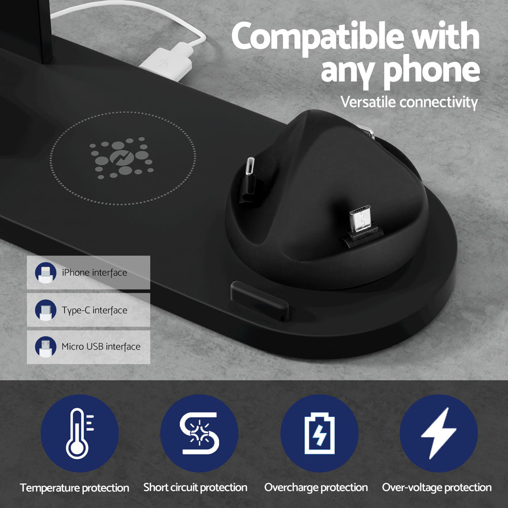 Phone Chargers - 4 in 1 Wireless Charger Multi-function Station for Phone Airpod iWatch 15W