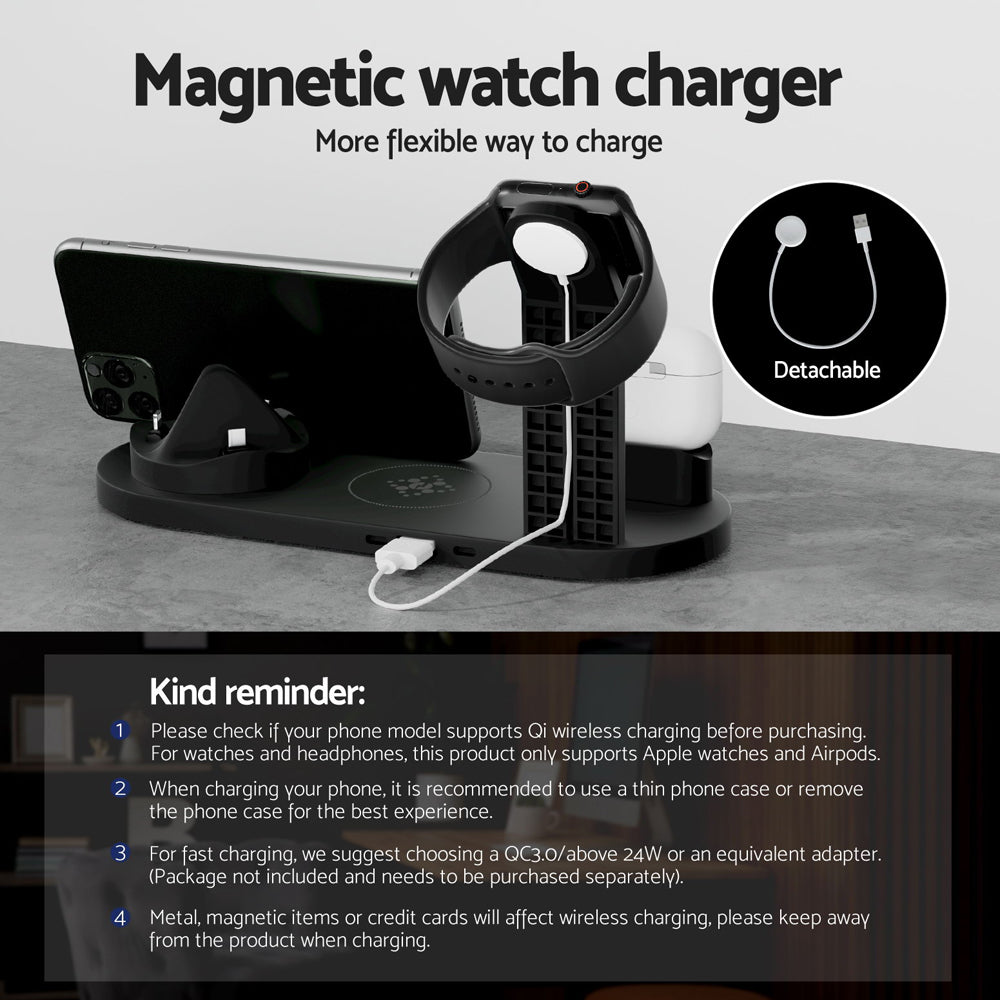 4 in 1 Wireless Charger Multi-function Station for Phone Airpod iWatch 15W | Phone Chargers
