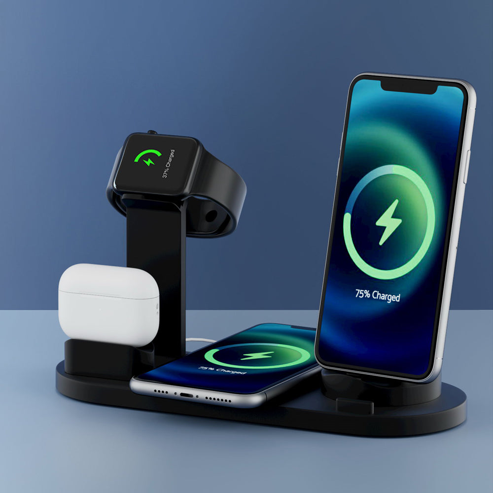 4 in 1 Wireless Charger Multi-function Station for Phone Airpod iWatch 15W, Phone Chargers