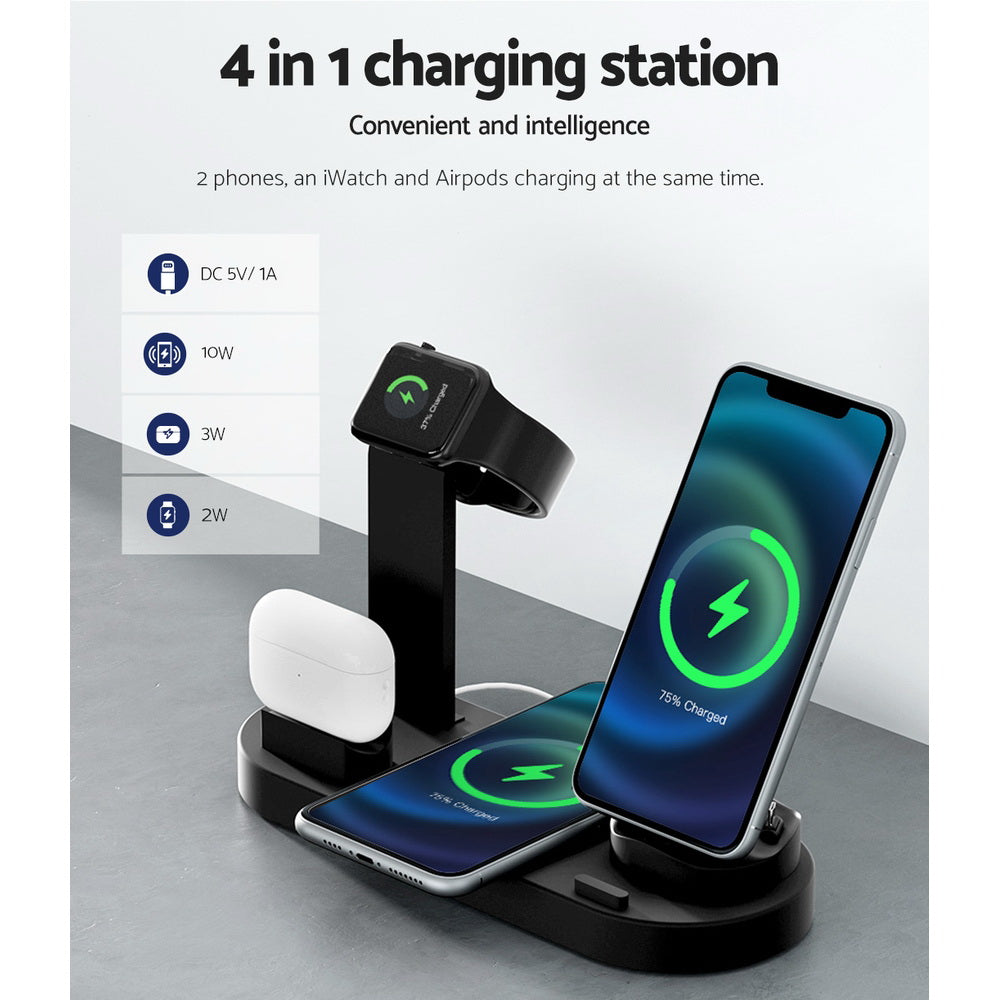Phone Chargers - 4-In-1 Wireless Charger Dock Multi-Function Charging Station For Phone