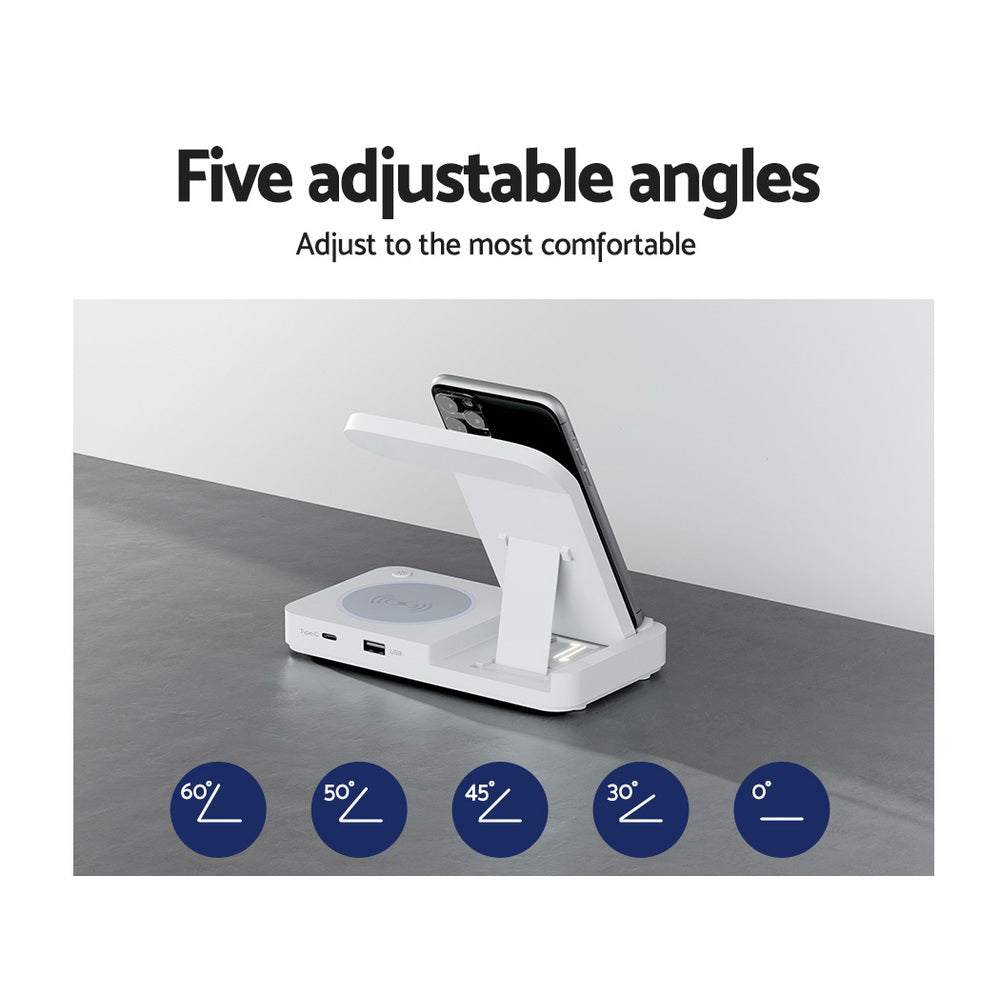 4-In-1 Wireless Charger Dock Fast Charging For Phone White | Phone Chargers