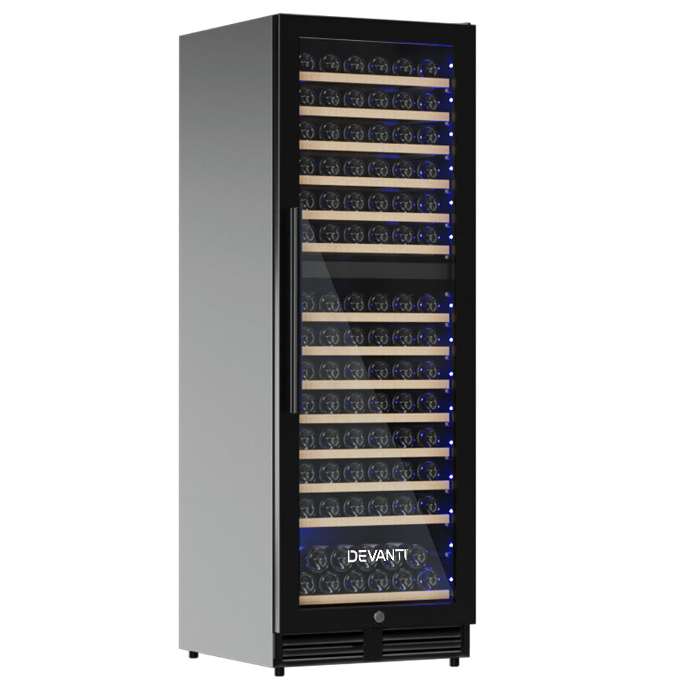 Dual Zone Wine Fridge Cooler 154-Bottle Capacity
