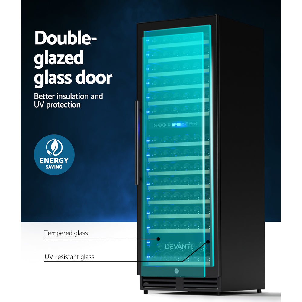 Dual Zone Wine Fridge Cooler 154-Bottle Capacity