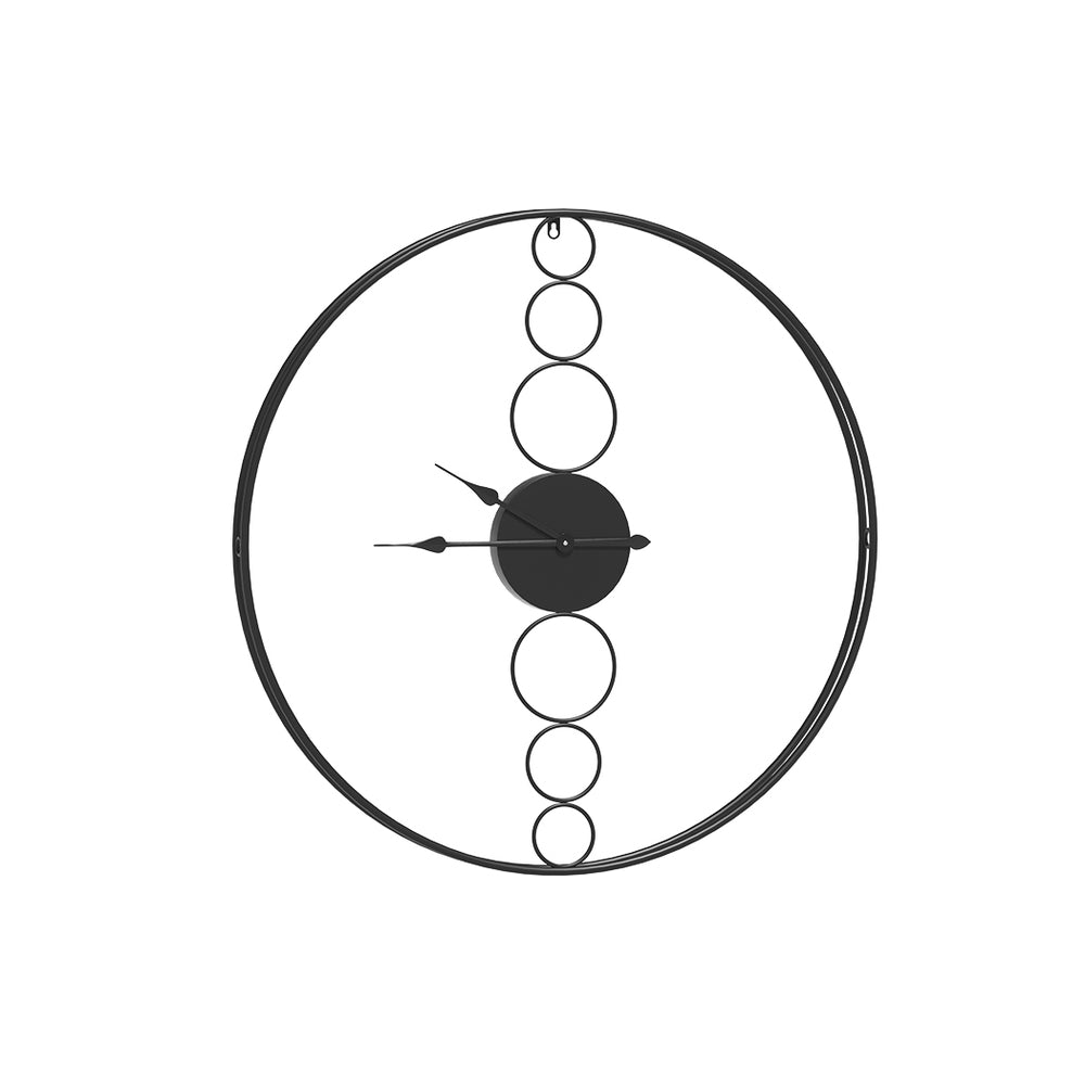 Black colour - 75cm Wall Clock Large No Numeral Round Black