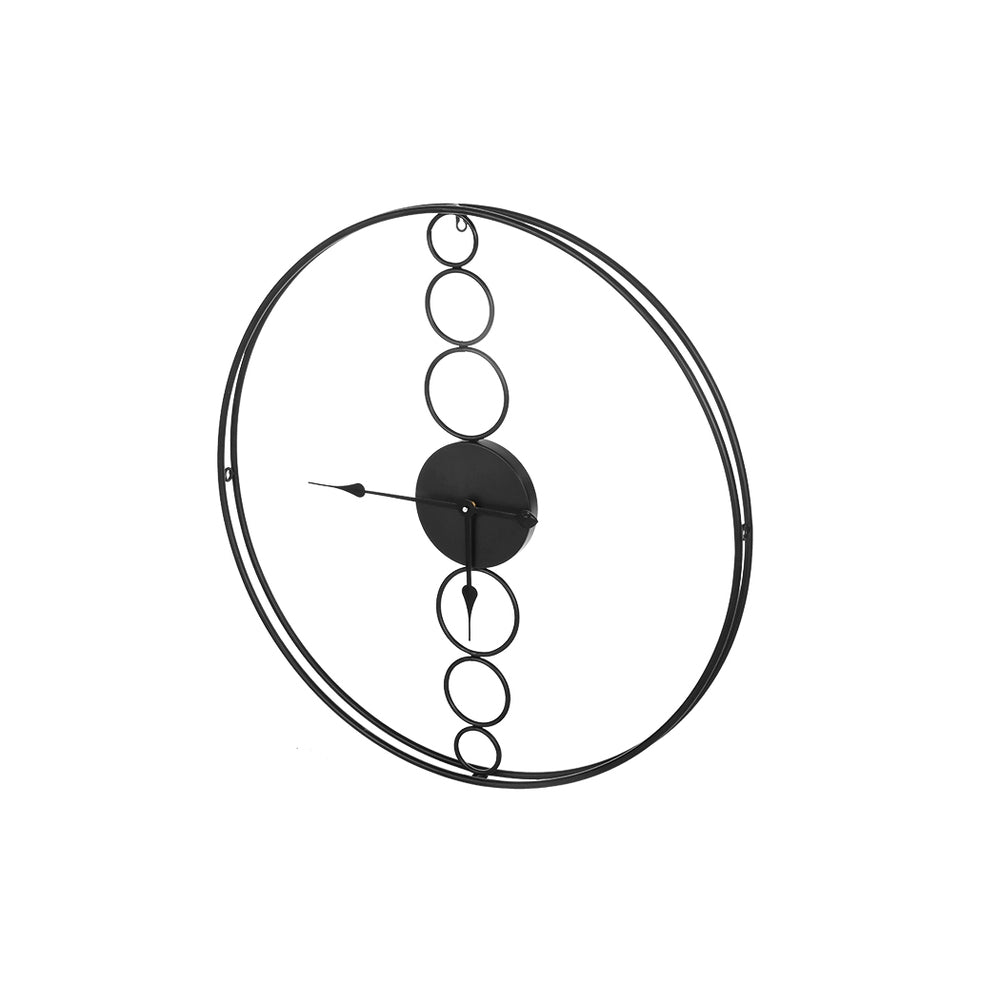 75cm Wall Clock Large No Numeral Round Black | 75Cm