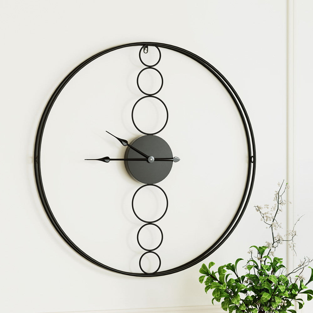 Clocks - 75cm Wall Clock Large No Numeral Round Black