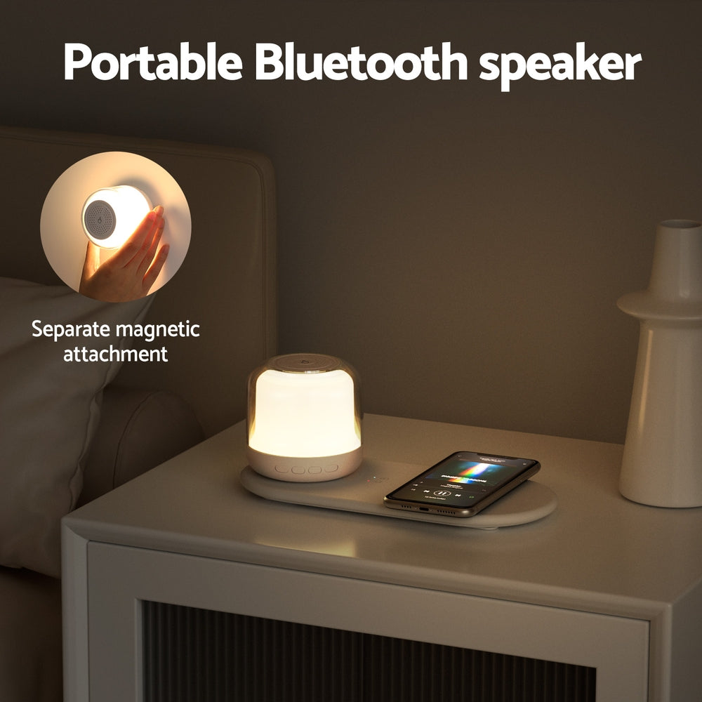 3 In 1 Wireless Charger 15W Fast Charging Rgb Light Bluetooth Speaker For Phone | Phone Chargers