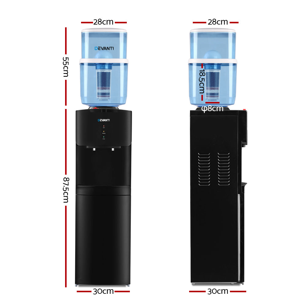 Water Cooler Dispenser Stand 22L Bottle Black
