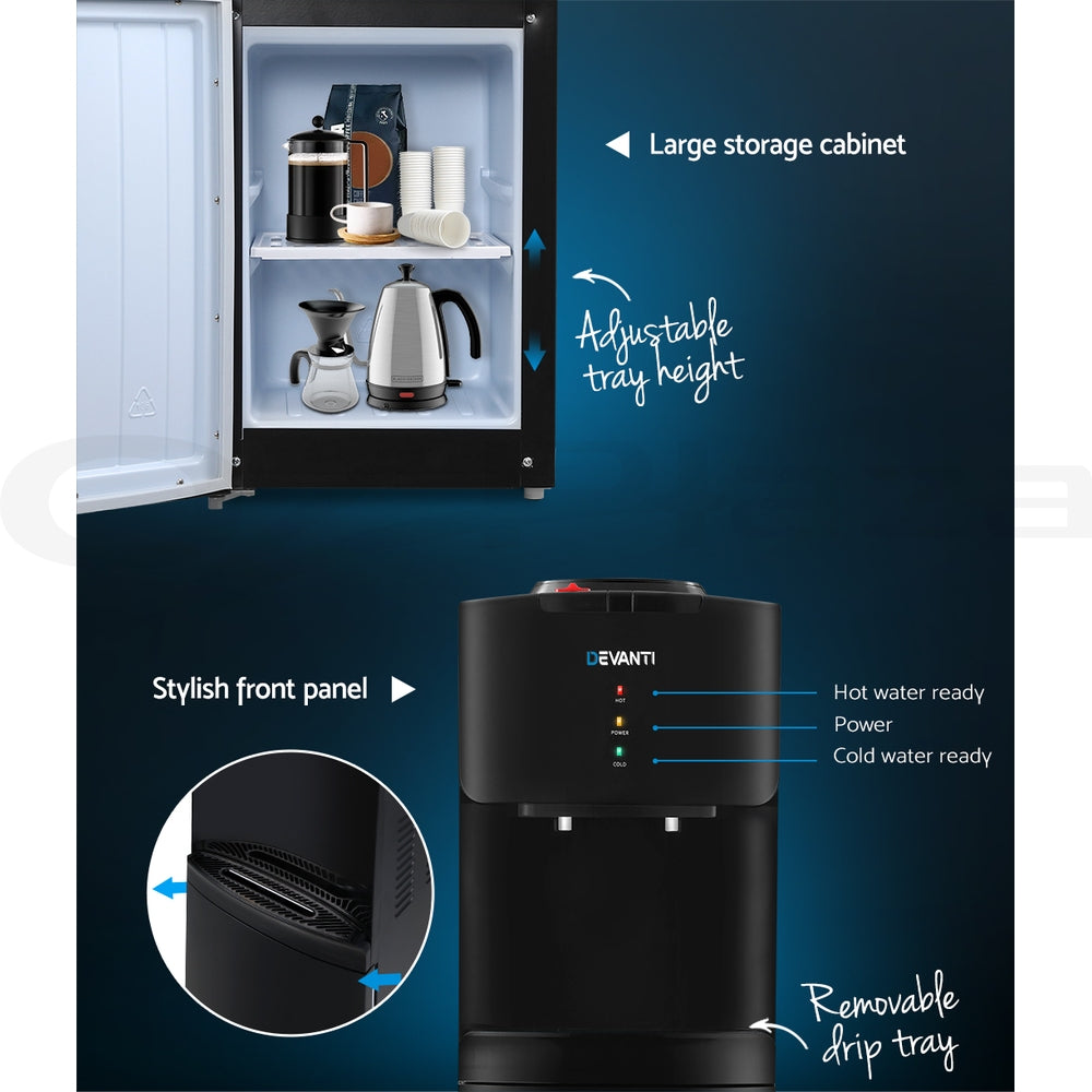 Water Cooler Dispenser Stand 22L Bottle Black