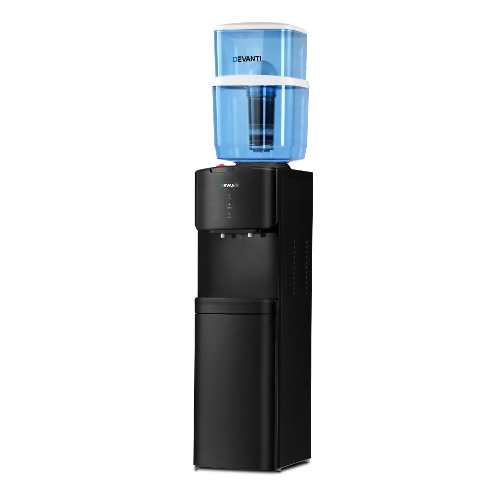 Water Cooler Dispenser Stand 22L Bottle Black W/2 Filter
