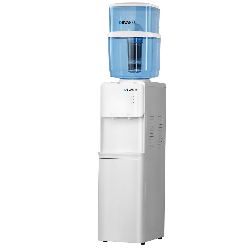 Water Cooler Dispenser Stand 22L Bottle White W/2 Filter