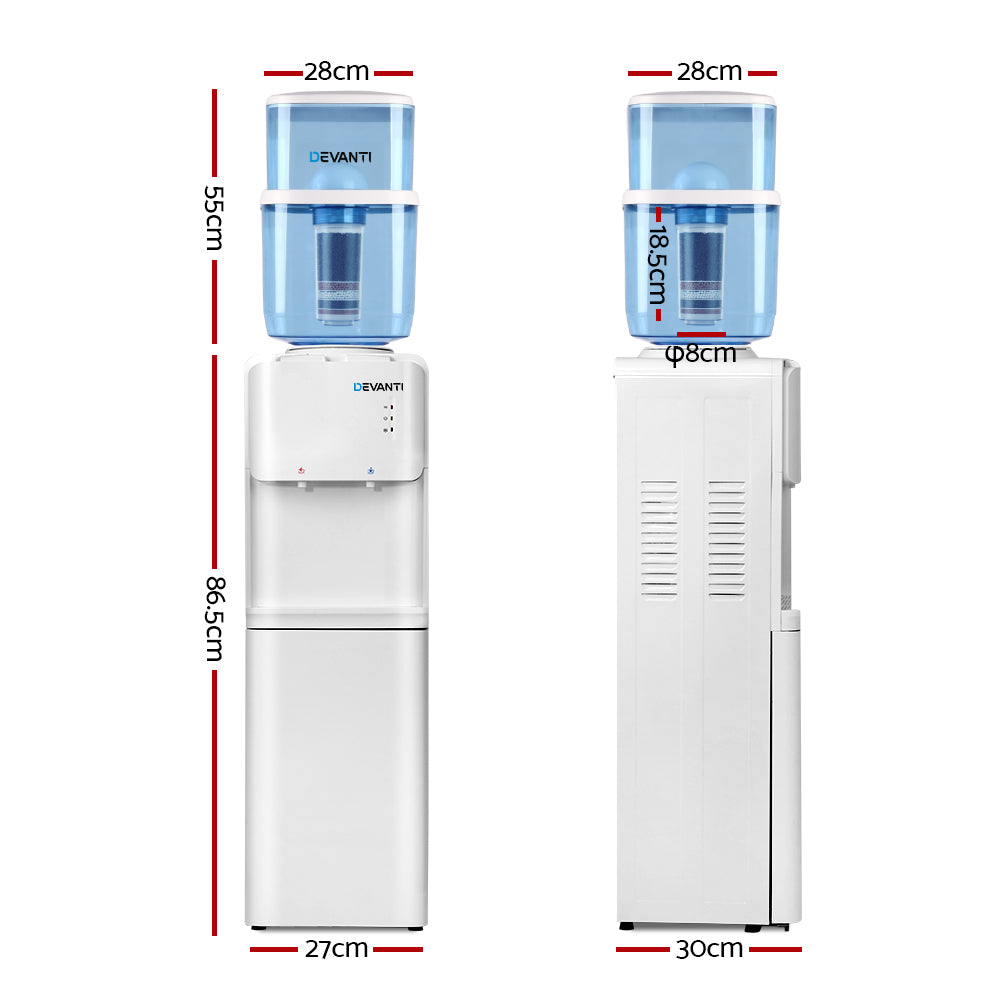 Water Cooler Dispenser Stand 22L Bottle White