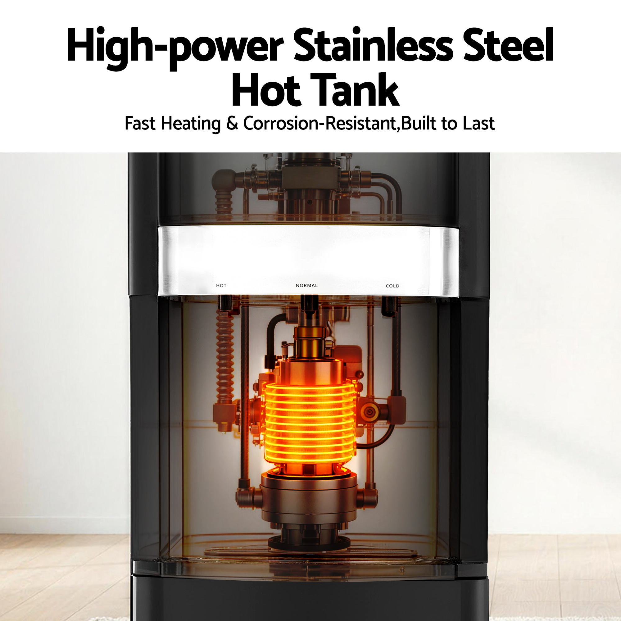 3 Tap Bottom Loading Water Dispenser Hot and Cold