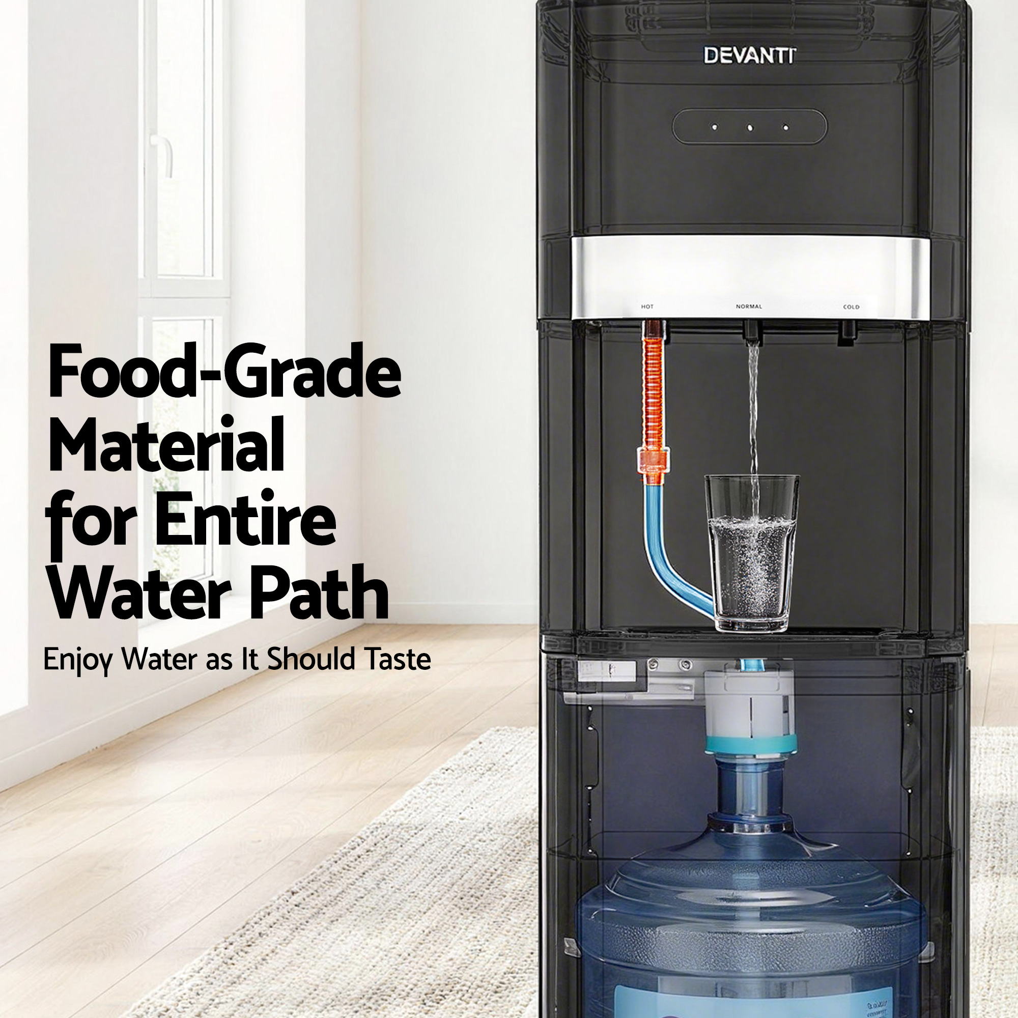 3 Tap Bottom Loading Water Dispenser Hot and Cold