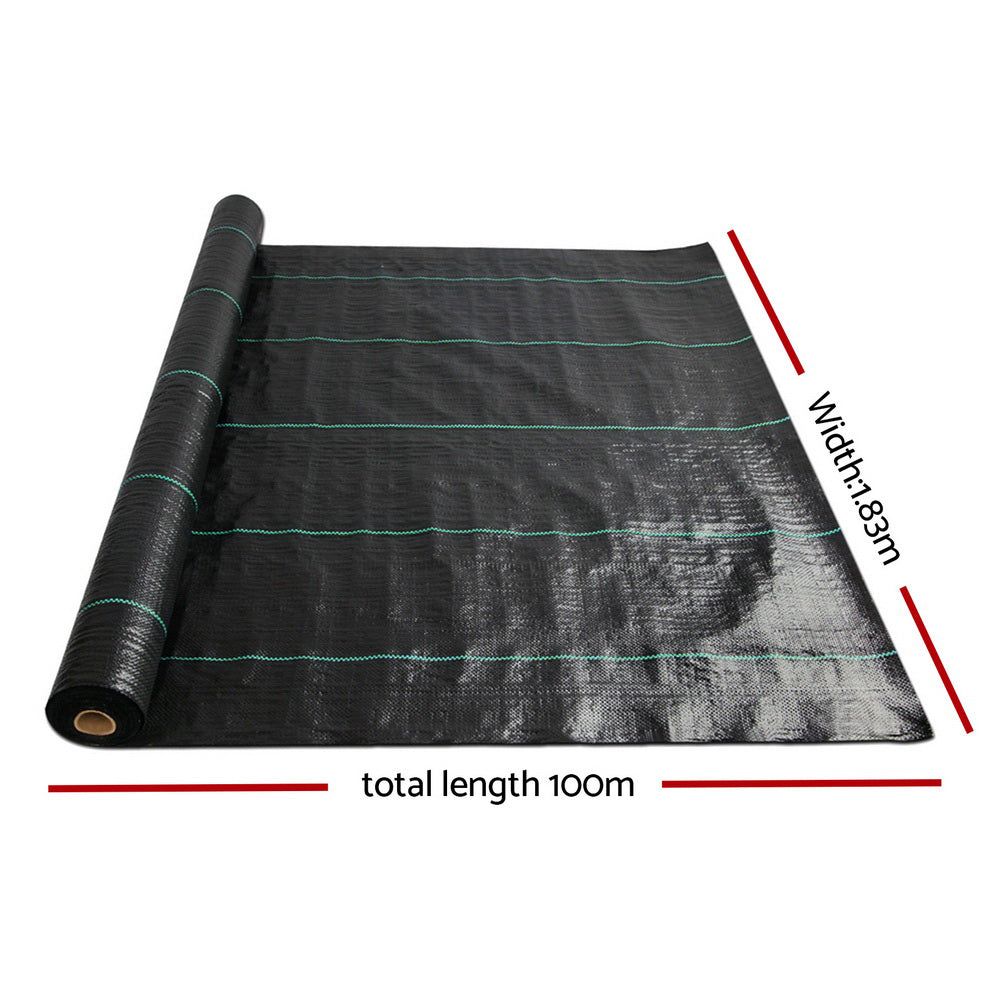 1.83x100m Weed Mat Woven Fabric Weed Mat Control Matting Garden Plant