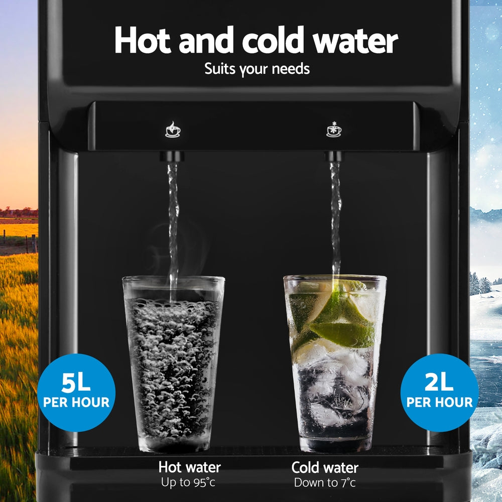 Water Cooler Dispenser Bench Top 22L Black