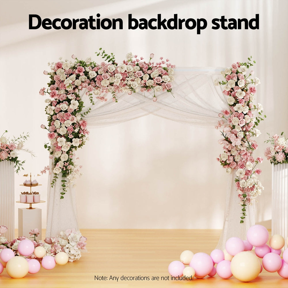Stylish Wedding Backdrop Stand - Golden with Balloons - photo 8