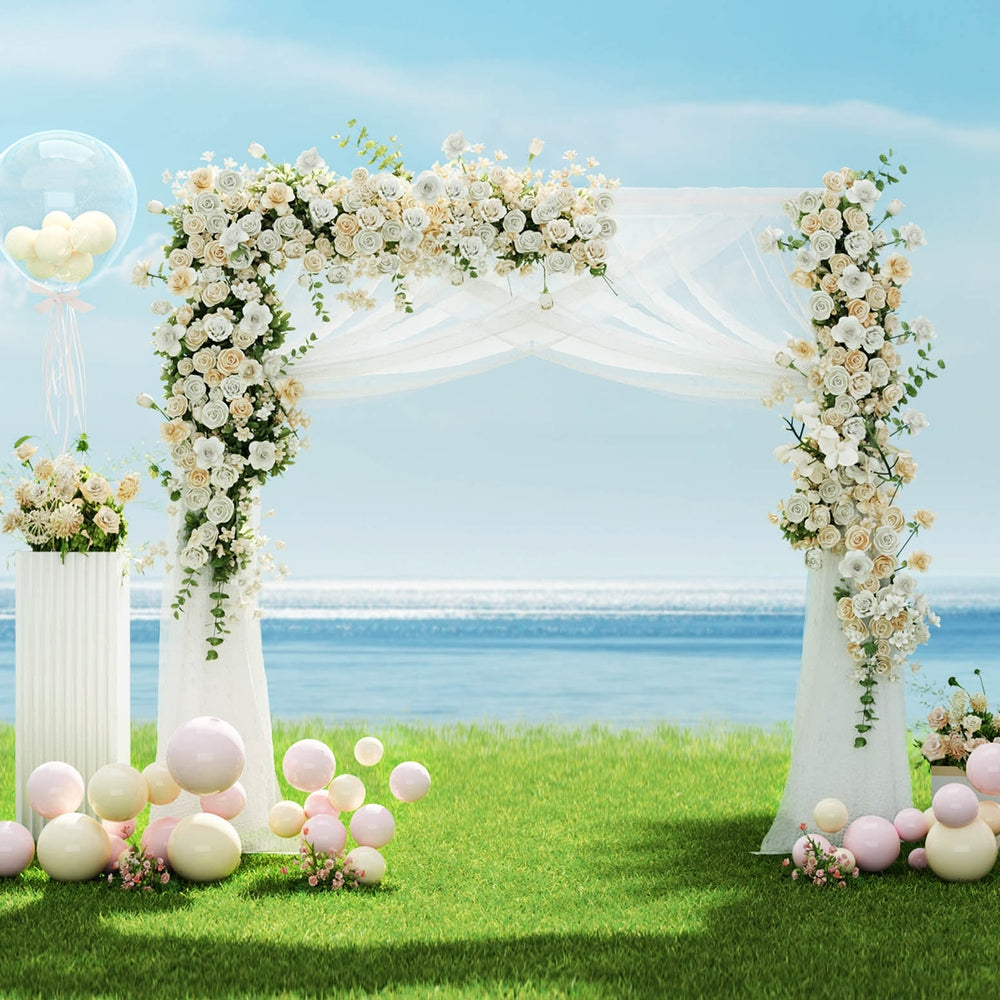 Stylish Wedding Backdrop Stand - Golden | Balloons - photo 11