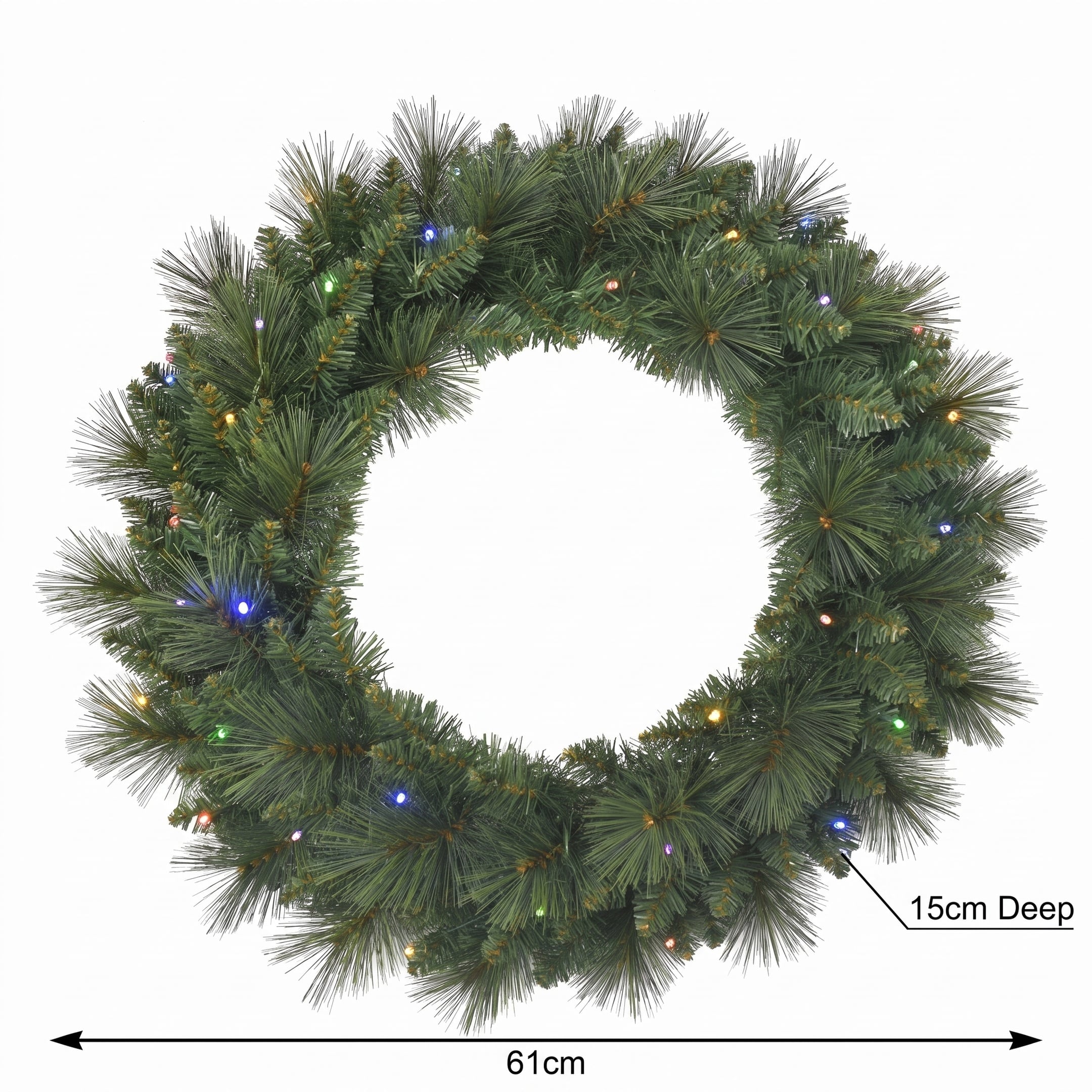 Christmas Wreath Pre Lit Pine