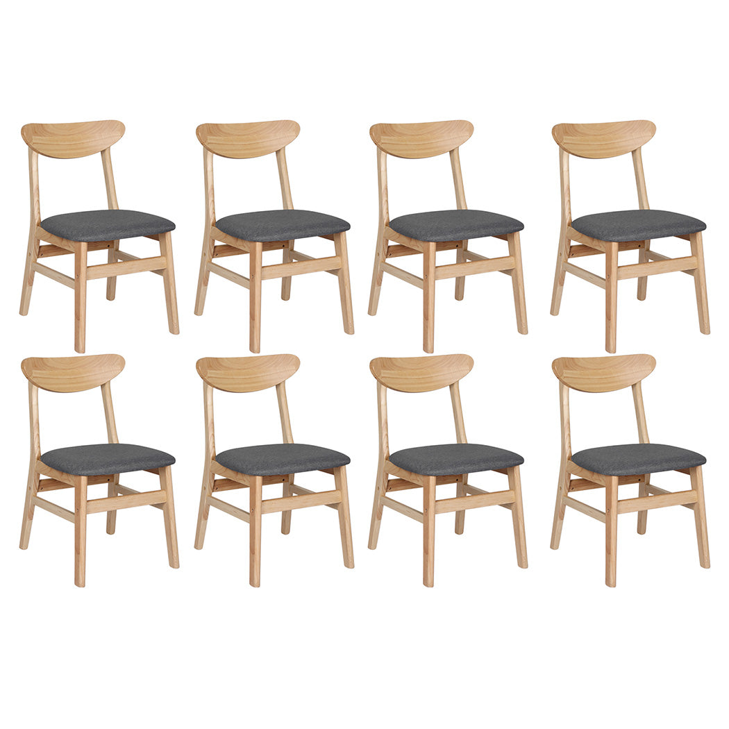 Elegant 8xDining Chairs Kitchen Chair Nature  Soft Cushion Classic