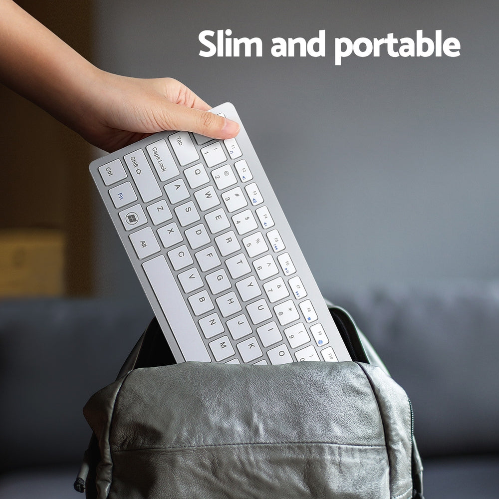 Bluetooth Keyboard and Mouse Wireless Combo White 78 Keys