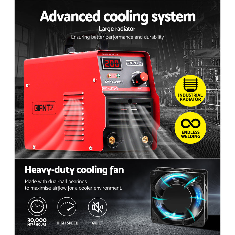 Welding Guns & Plasma Cutters - Giantz Inverter Welder Portable ARC Machine IGBT 200A