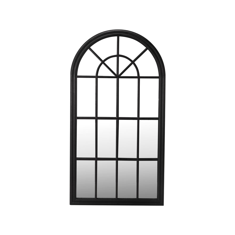 Window Mirror Arched Wall Mirror 76x51cm Black
