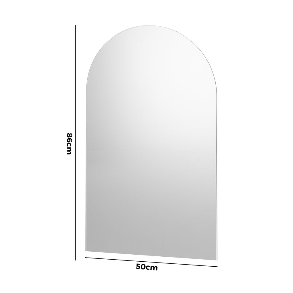 Arched Wall Mirrors 86x50cm Frameless