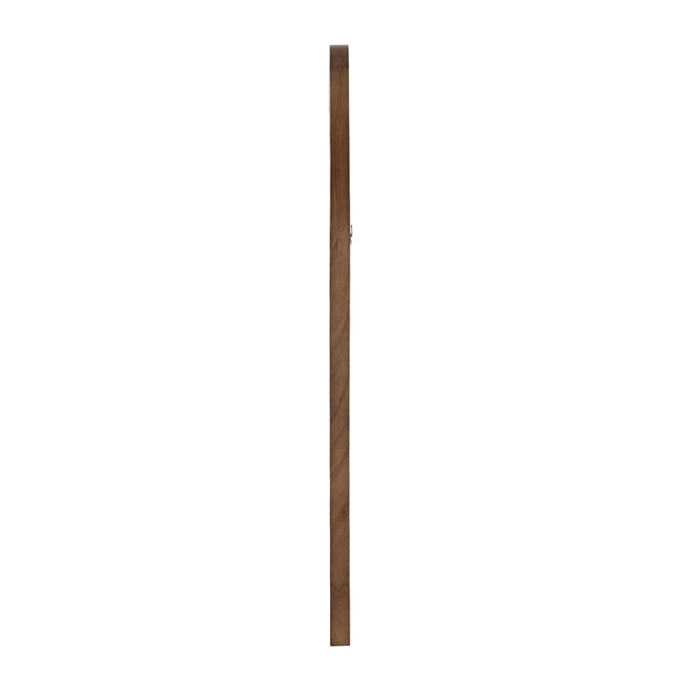 Arched Wall Mirror Brown Wood Set of 2 | Simpledeals