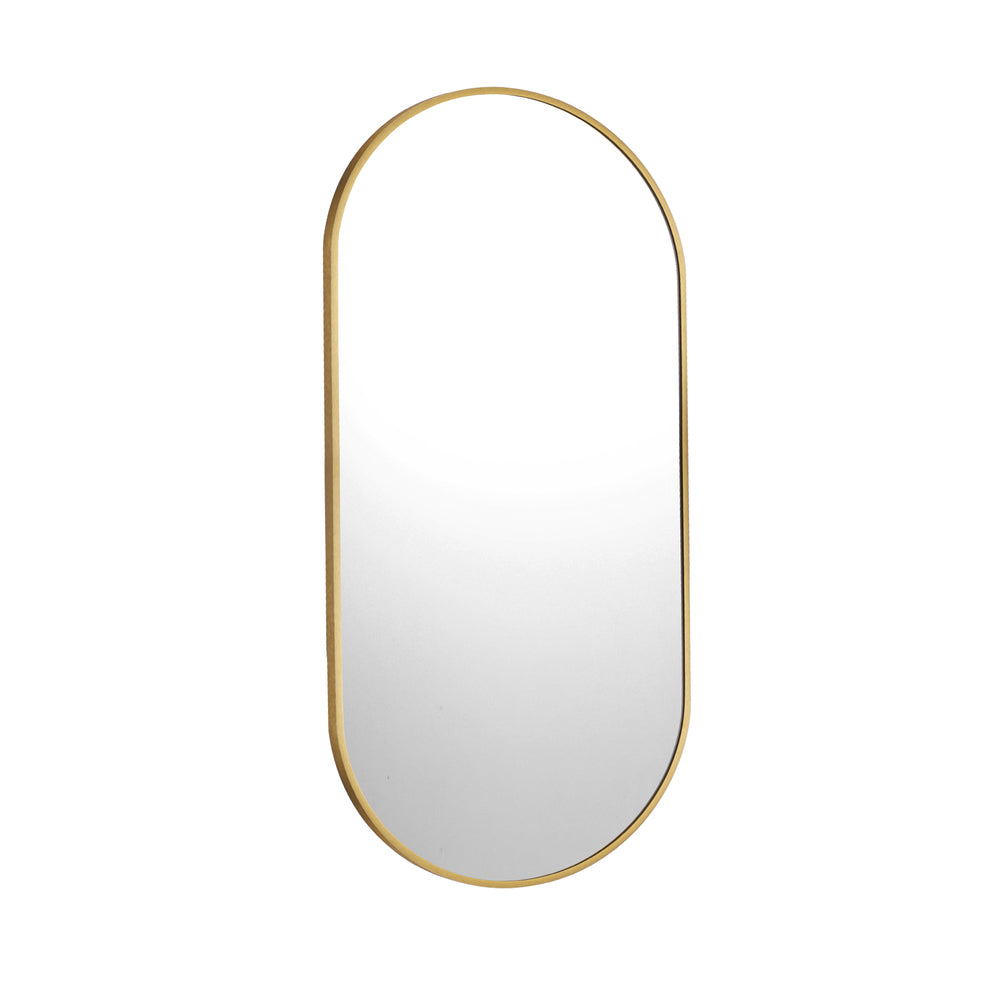 Wall Mirror Oval Black & Gold 84x50cm