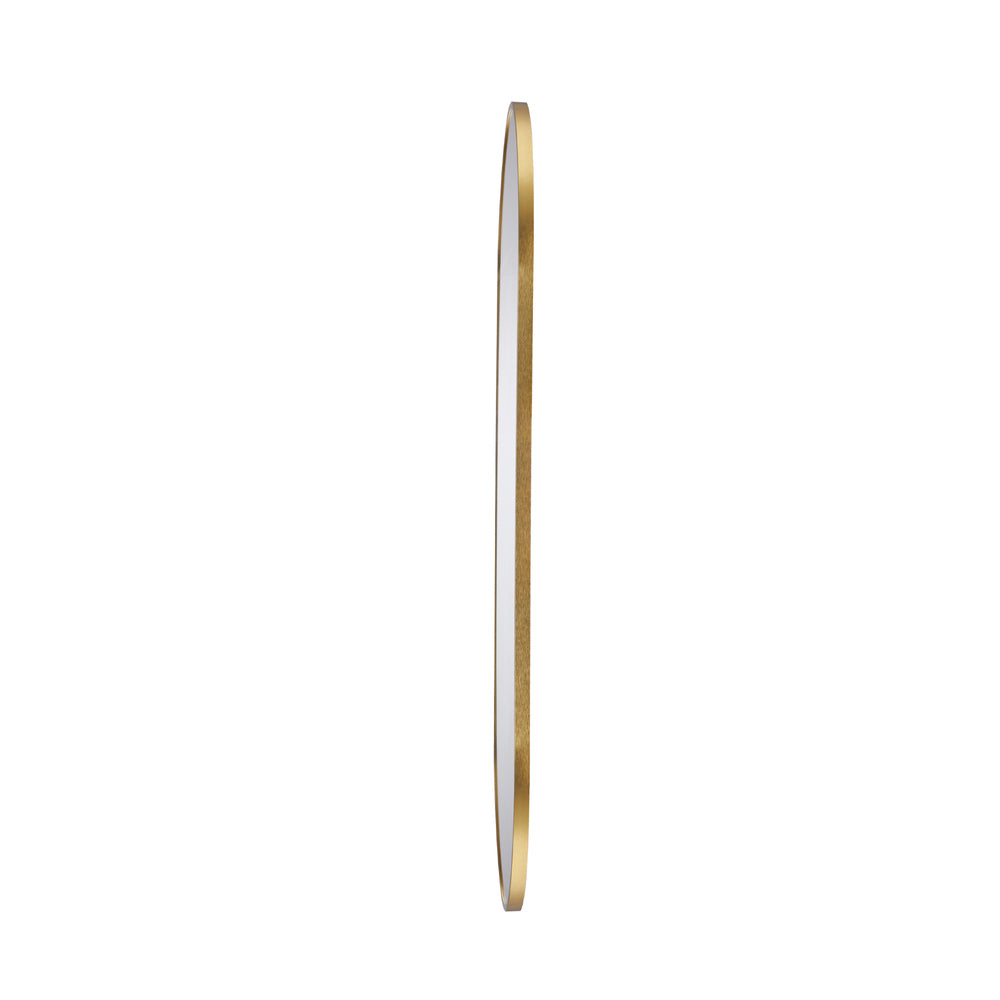Wall Mirror Oval Black & Gold 84x50cm