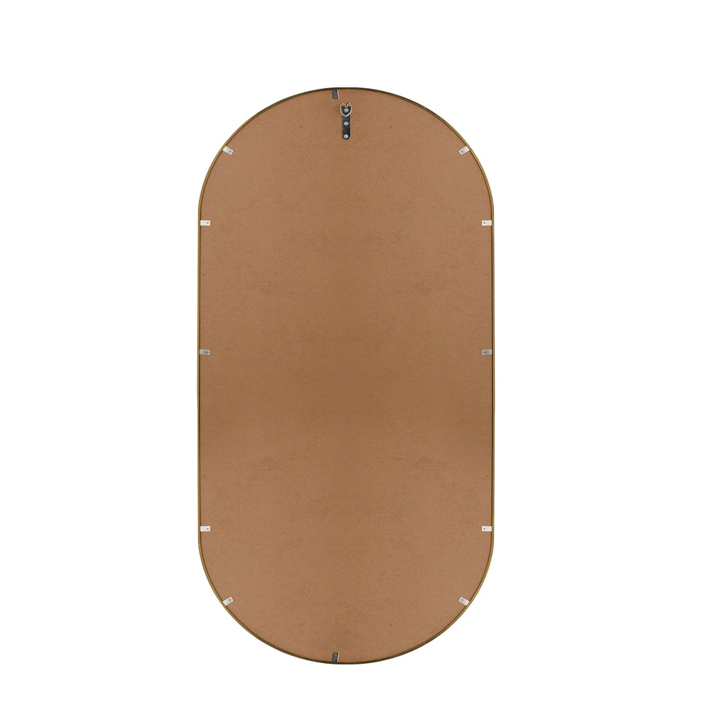 Wall Mirror Oval Black & Gold 84x50cm