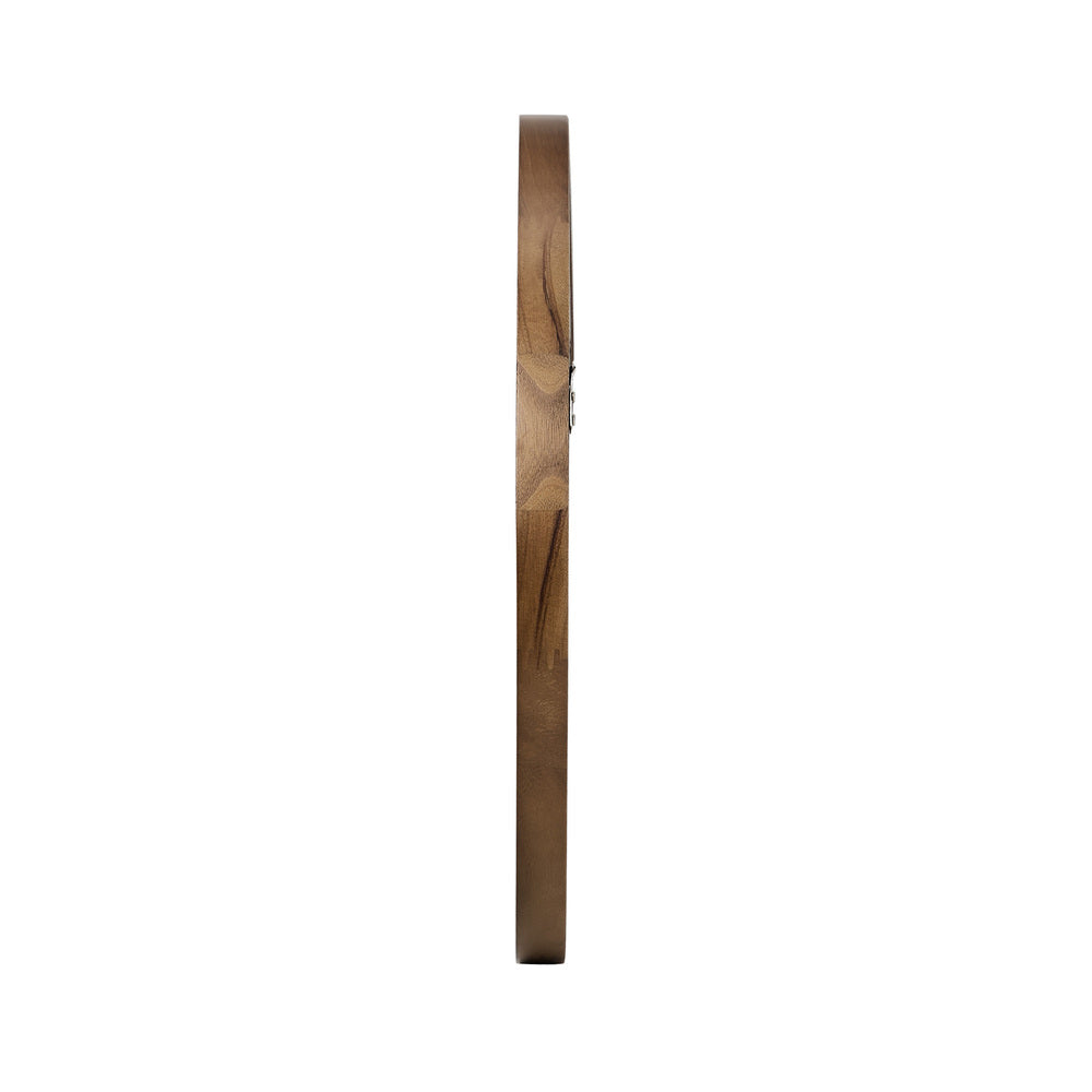 Round Wall Mirrors 70cm Walnut Set of 2 | Simpledeals