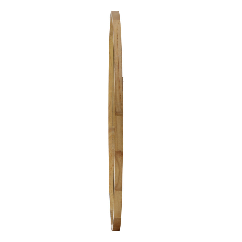 Wall Mirror with Wood Frame 80cm Round
