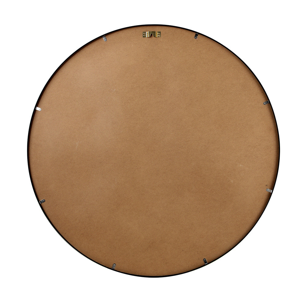 Round Wall Mirror 60cm Black Frame Modern Bathroom Bedroom Home Decor