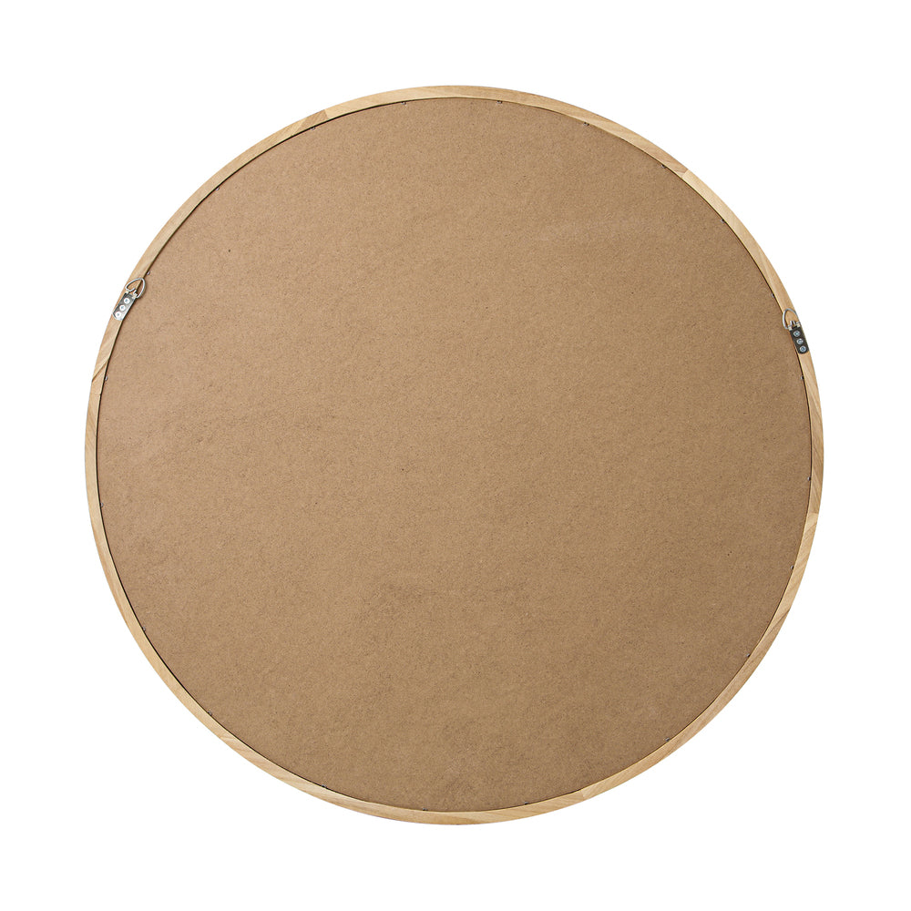 Wall Mirrors Round 80cm Wooden Set of 2