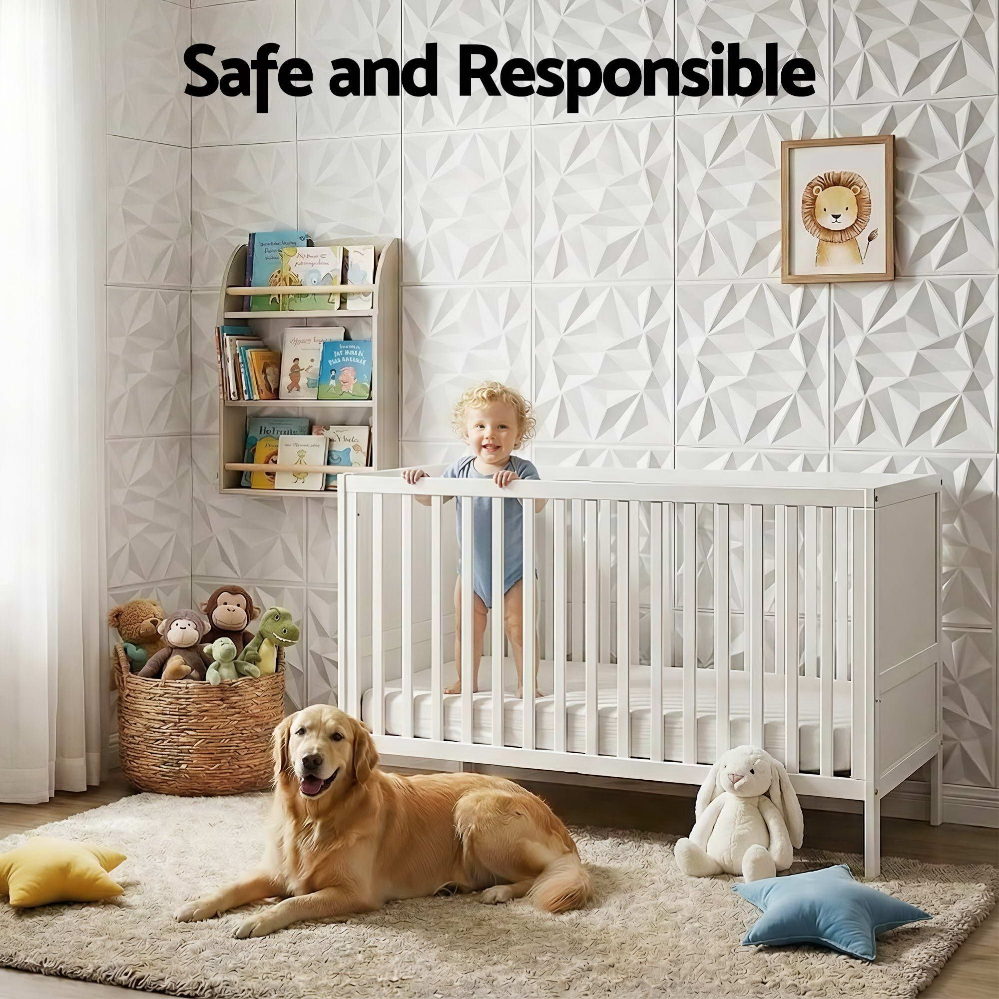 3D Wall Panels Diamond PVC 50x50cm Set 15 | Simpledeals