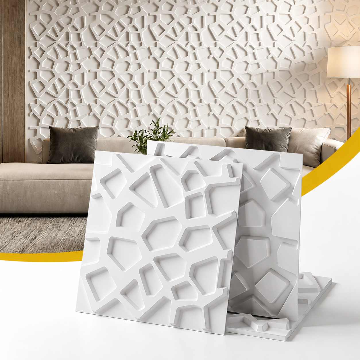 3D Wall Panels PVC 50x50cm Set 15 Feature Wall | Simpledeals