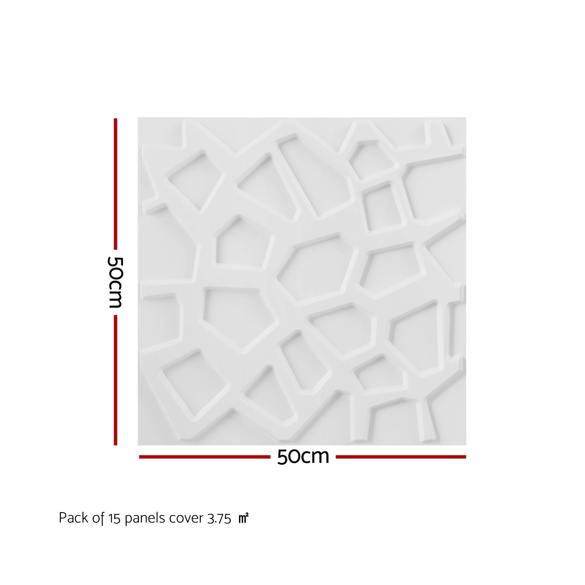 3D Wall Panels PVC 50x50cm Set 15 Feature Wall | Simpledeals